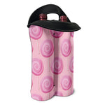 Pink Swirl Lollipop Pattern Print Double Neoprene Wine Tote