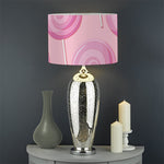 Pink Swirl Lollipop Pattern Print Drum Lamp Shade