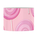 Pink Swirl Lollipop Pattern Print Drum Lamp Shade