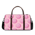 Pink Swirl Lollipop Pattern Print Duffle Bag
