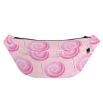 Pink Swirl Lollipop Pattern Print Fanny Pack
