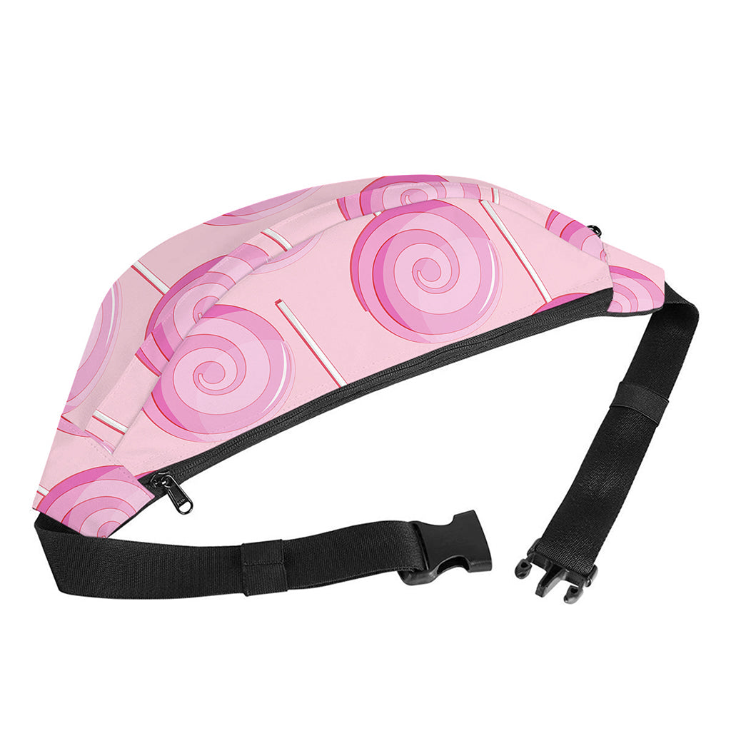 Pink Swirl Lollipop Pattern Print Fanny Pack