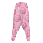Pink Swirl Lollipop Pattern Print Hammer Pants
