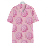 Pink Swirl Lollipop Pattern Print Hawaiian Shirt