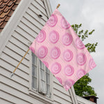 Pink Swirl Lollipop Pattern Print House Flag