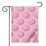 Pink Swirl Lollipop Pattern Print House Flag