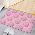 Pink Swirl Lollipop Pattern Print Indoor Door Mat