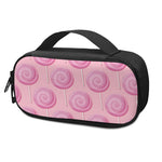 Pink Swirl Lollipop Pattern Print Insulin Cooler Travel Case