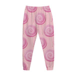Pink Swirl Lollipop Pattern Print Jogger Pants