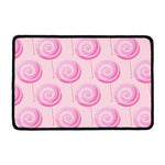 Pink Swirl Lollipop Pattern Print Kitchen Mat
