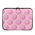Pink Swirl Lollipop Pattern Print Laptop Sleeve