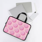 Pink Swirl Lollipop Pattern Print Laptop Sleeve With Handle