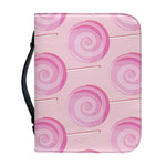 Pink Swirl Lollipop Pattern Print Leather Bible Cover