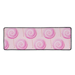 Pink Swirl Lollipop Pattern Print Long Kitchen Mat