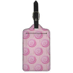 Pink Swirl Lollipop Pattern Print Luggage Tag