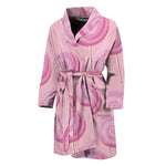 Pink Swirl Lollipop Pattern Print Men's Bathrobe