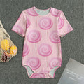Pink Swirl Lollipop Pattern Print Men's Bodysuit