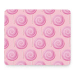 Pink Swirl Lollipop Pattern Print Mouse Pad