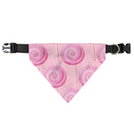 Pink Swirl Lollipop Pattern Print Over The Collar Dog Bandana