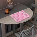 Pink Swirl Lollipop Pattern Print Placemat