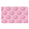 Pink Swirl Lollipop Pattern Print Polyester Doormat