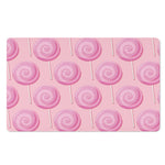 Pink Swirl Lollipop Pattern Print Polyester Doormat