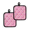 Pink Swirl Lollipop Pattern Print Pot Holders