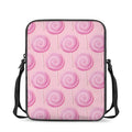Pink Swirl Lollipop Pattern Print Rectangular Crossbody Bag