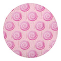 Pink Swirl Lollipop Pattern Print Round Blanket