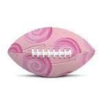 Pink Swirl Lollipop Pattern Print Rugby Ball
