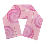 Pink Swirl Lollipop Pattern Print Scarf