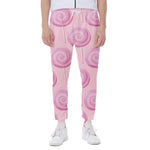 Pink Swirl Lollipop Pattern Print Scuba Joggers