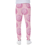 Pink Swirl Lollipop Pattern Print Scuba Joggers