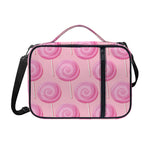 Pink Swirl Lollipop Pattern Print Shoulder Strap Bible Bag