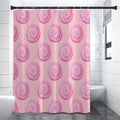 Pink Swirl Lollipop Pattern Print Shower Curtain