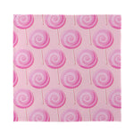 Pink Swirl Lollipop Pattern Print Silk Bandana
