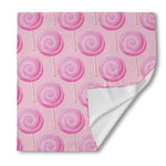 Pink Swirl Lollipop Pattern Print Silk Bandana