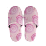 Pink Swirl Lollipop Pattern Print Slippers