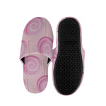 Pink Swirl Lollipop Pattern Print Slippers