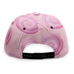 Pink Swirl Lollipop Pattern Print Snapback Cap