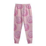Pink Swirl Lollipop Pattern Print Sweatpants