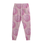 Pink Swirl Lollipop Pattern Print Sweatpants
