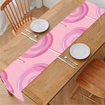 Pink Swirl Lollipop Pattern Print Table Runner