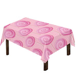 Pink Swirl Lollipop Pattern Print Tablecloth