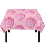 Pink Swirl Lollipop Pattern Print Tablecloth