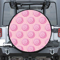 Pink Swirl Lollipop Pattern Print Tire Cover