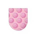 Pink Swirl Lollipop Pattern Print Toilet Lid Cover