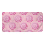 Pink Swirl Lollipop Pattern Print Towel