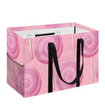 Pink Swirl Lollipop Pattern Print Utility Tote Bag