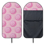 Pink Swirl Lollipop Pattern Print Waterproof Car Seat Cover